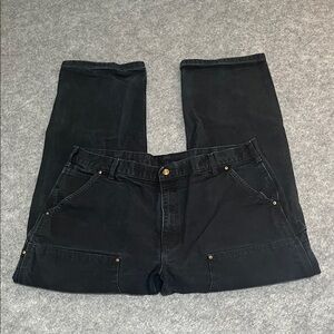 Men’s Carhartt Double Knee Black Pants USA Made